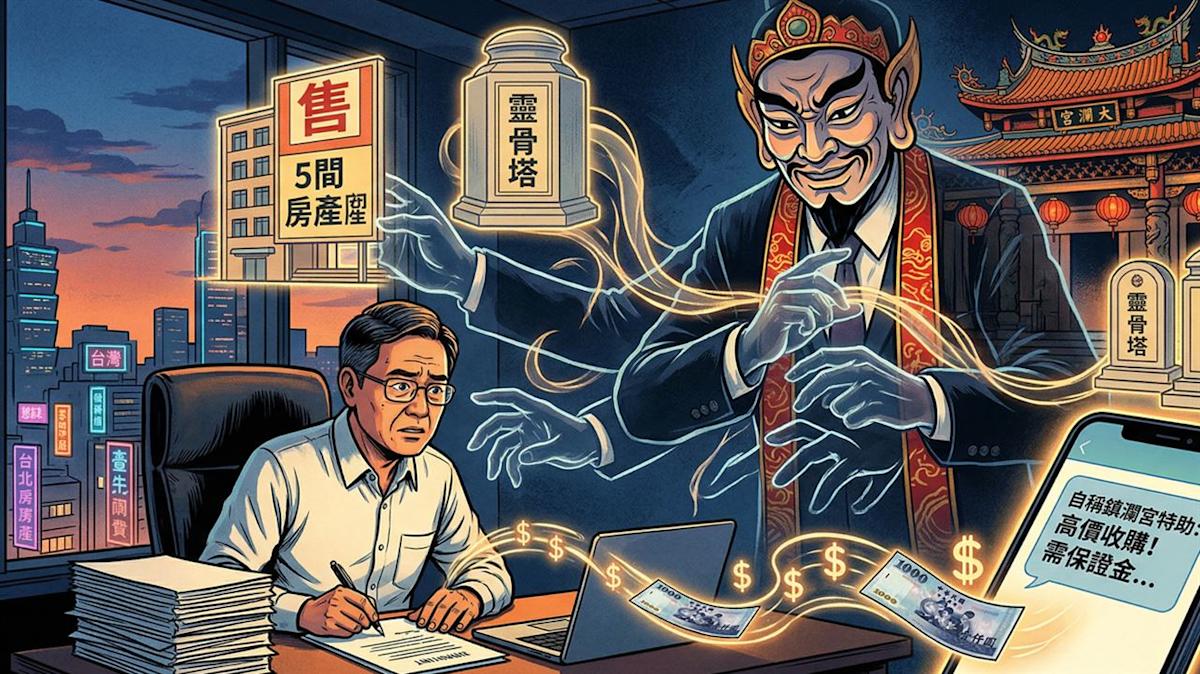冒牌鎮瀾宮特助狠割韭菜!北部男靈骨塔詐騙慘失五房、四千萬積蓄,揭露神棍詐財時間軸