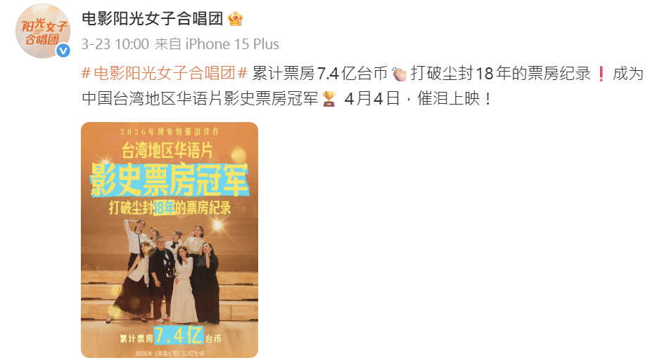 國片《陽光女子合唱團》千萬補助惹議:宣傳「中國台灣」衝擊文化主體性
