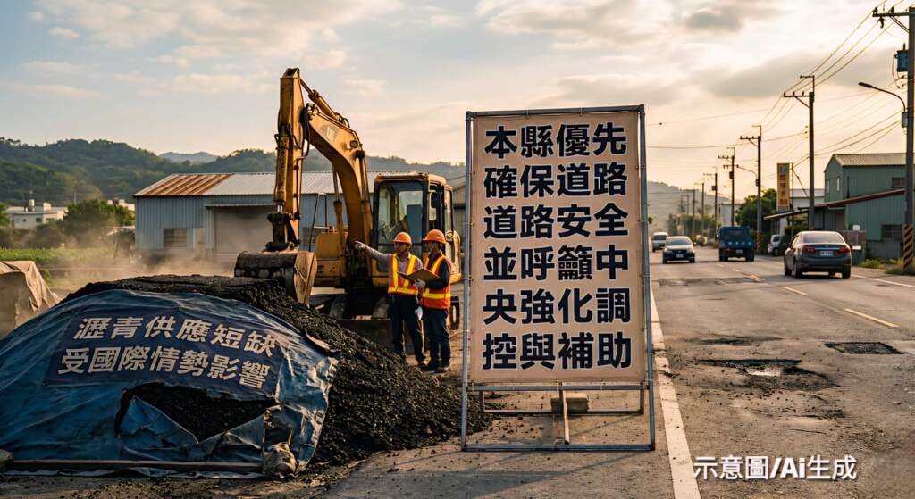 國際油價波動影響瀝青供應 雲林縣長張麗善啟動因應機制