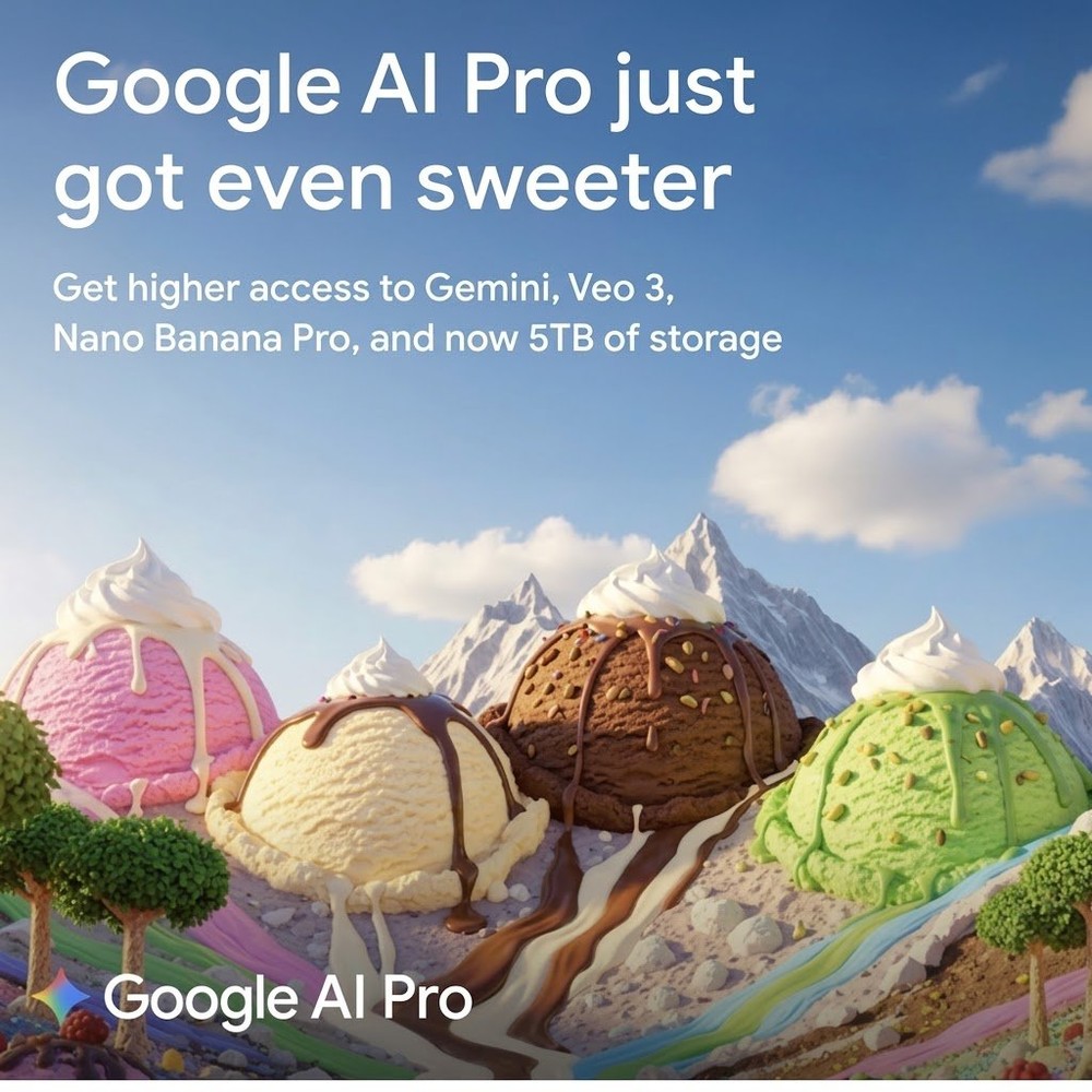 Google AI Pro 用戶福音!雲端空間免費升級至5TB 現有用戶同步受惠